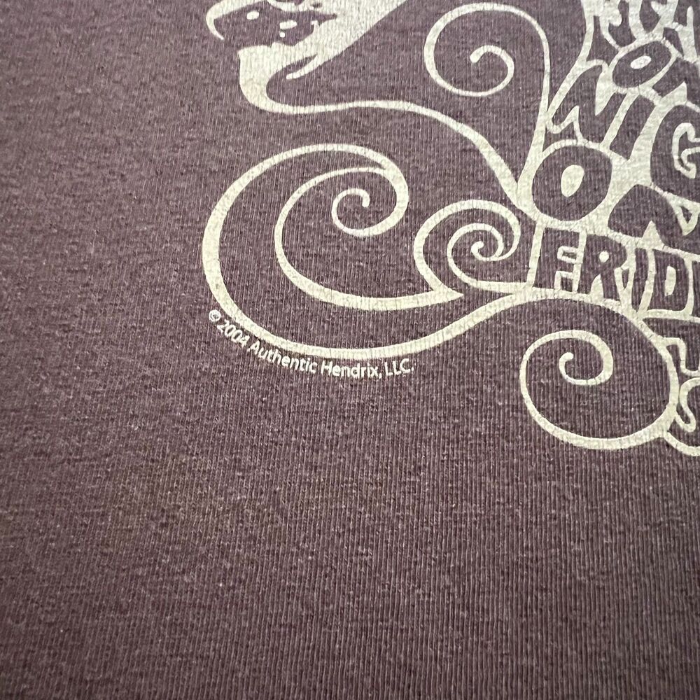 Vintage 2004 Jimi Hendrix Experience Short Sleeve Brown Shirt L - Picture 6 of 7